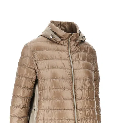 Herno Ylon Parka Down Jacket In Brown
