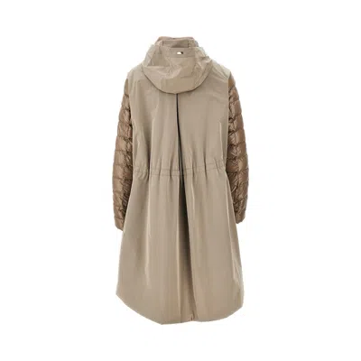 Herno Ylon Parka Down Jacket In Brown