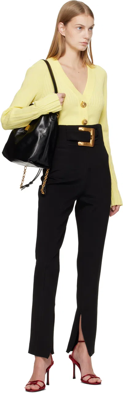 Balmain Pulse Calfskin Leather Backpack In Black