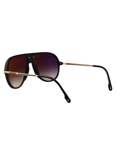 Carrera Matte Black Gold Injectate Sunglasses In Brown