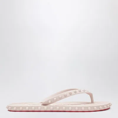 Christian Louboutin Super Loubi Flip-flops Milk Coloured Women In Multi