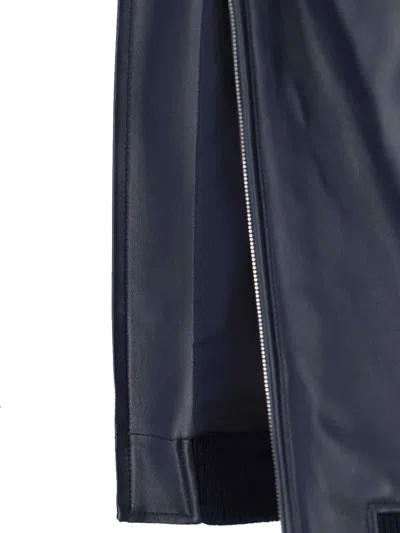 Gucci Lamb Nappa Bomber Jacket In Blue