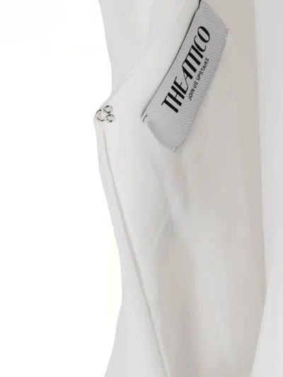 Attico Feather Mini Dress In White