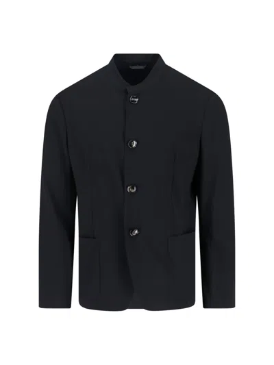 Giorgio Armani Virgin Wool Blazer In Black