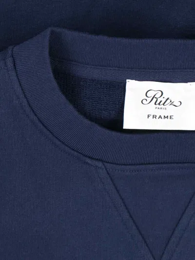 Frame Ritz Crew Neck Sweatshirt In Blue