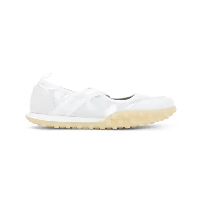 Jil Sander Cross-over Ballet Flats In White