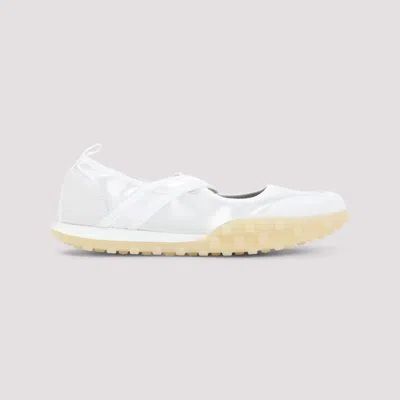 Jil Sander Cross-over Ballet Flats In White