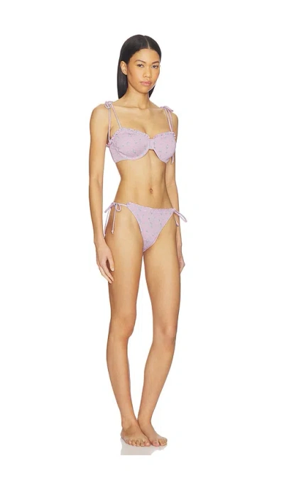 Loveshackfancy Quinley Bikini In Purple