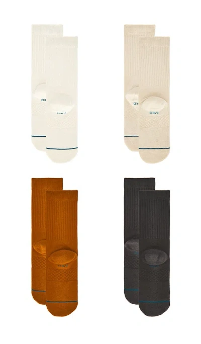 Stance Icon Crew 4 Pack Socks In Multi