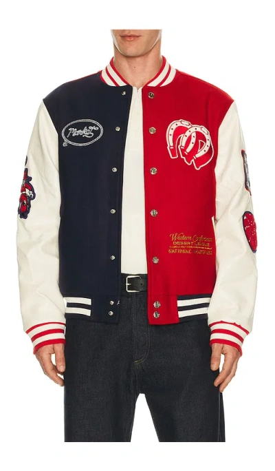 Market Old West Varsity Jacket In Red