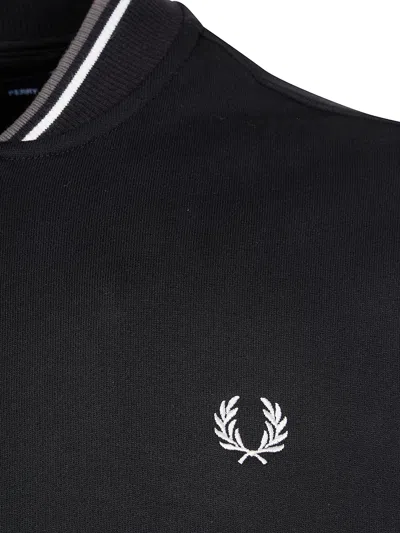 Fred Perry Zip Through Sweatshirt In Blue