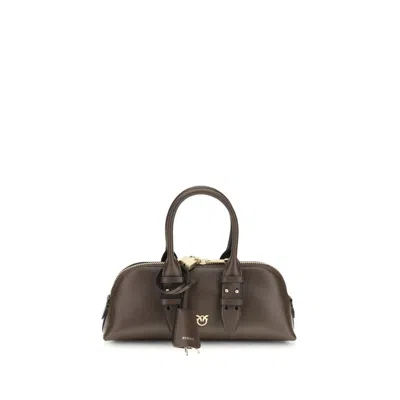 Pinko Escape Baguette Small Handbag In Brown