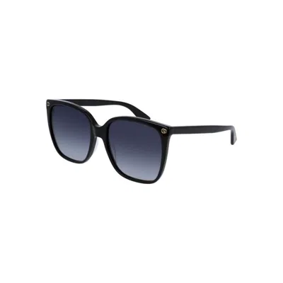Gucci Oversize Gradient Square Sunglasses In Black
