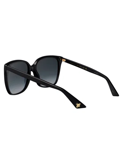 Gucci Oversize Gradient Square Sunglasses In Black