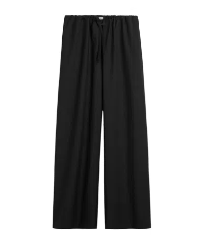 Totême L Pants With Drawstring In Black
