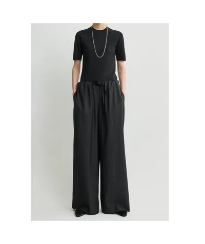 Totême L Pants With Drawstring In Black