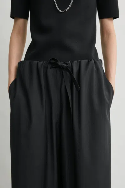 Totême L Pants With Drawstring In Black