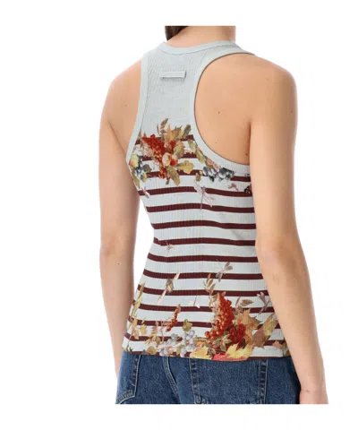 Jean Paul Gaultier Ribbed Knit Vest In Multi