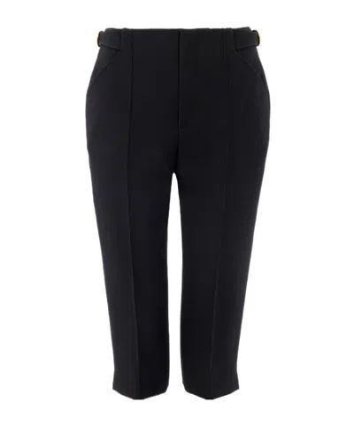 Chloé Tailored Wool Crepe Capri Pants In Black