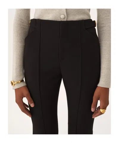 Chloé Tailored Wool Crepe Capri Pants In Black