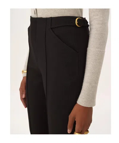 Chloé Tailored Wool Crepe Capri Pants In Black