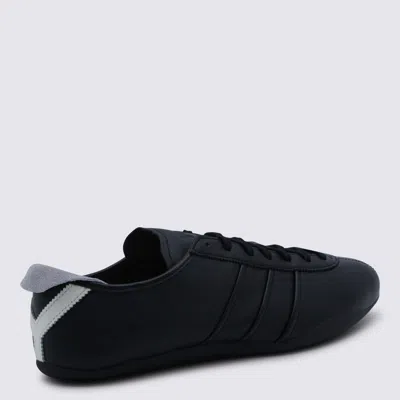 Y-3 Black And White Leather Tokyo Sneakers In Black