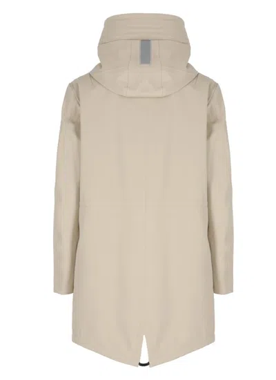 Peuterey Structured Classic Coat With Tailored Fit In Neutral