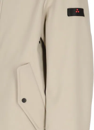 Peuterey Structured Classic Coat With Tailored Fit In Neutral