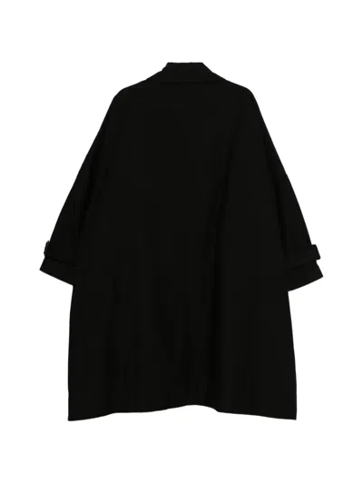 Yohji Yamamoto Button Front Coat In Black