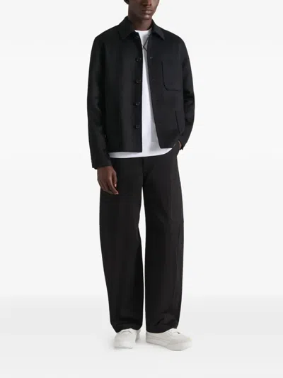 Givenchy Classic-collar Shirt Jacket In Black