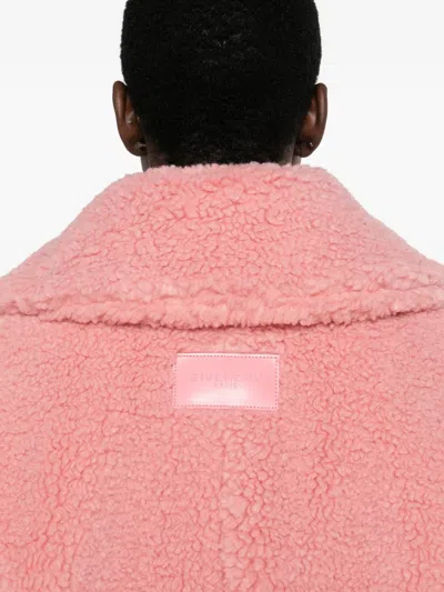 Givenchy Cropped Blouson In Shearling Effect In Pink