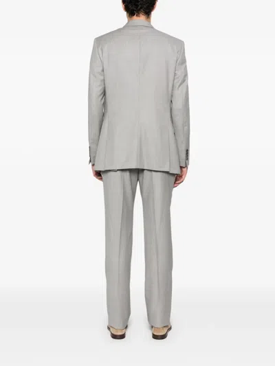 Fursac Two-piece Wool Suit In Gray
