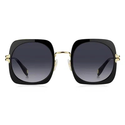 Marc Jacobs Logo-engraved Square-frame Sunglasses In Black