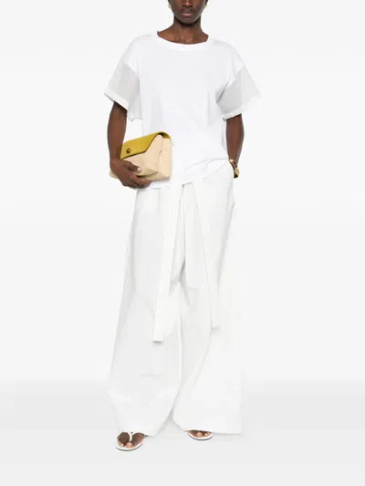 Brunello Cucinelli Sheer-panel T-shirt In White