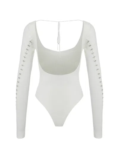 Anna October Long Sleeve Knitted Body In White