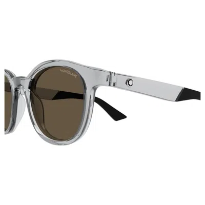 Montblanc Full Frame Sunglasses In Gray