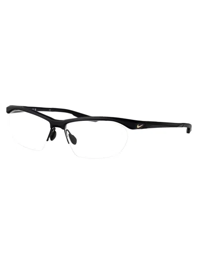 Nike Geometric Frame Plain Mirror In Black