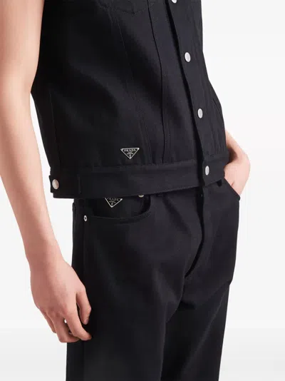 Prada Mid-rise Straight-leg Jeans In Black