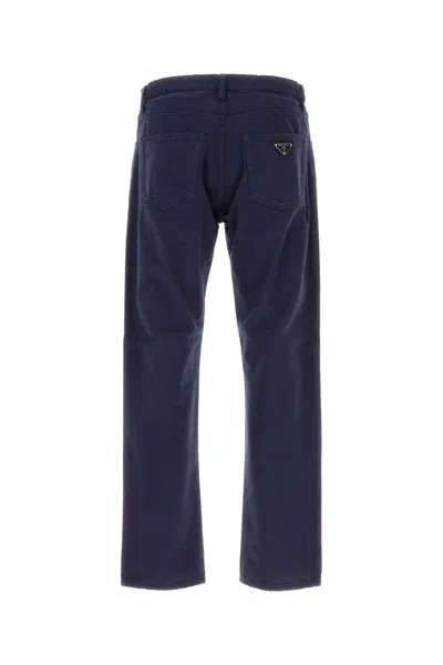 Prada Straight Leg Tapered Jeans In Blue