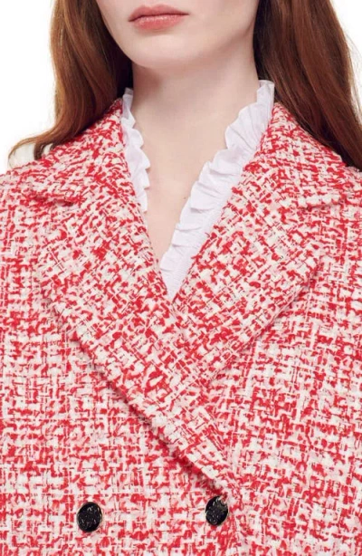 Sandro Avila Tweed Jacket In Red