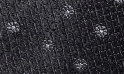 Duchamp Medallion Jacquard Silk Tie In Black