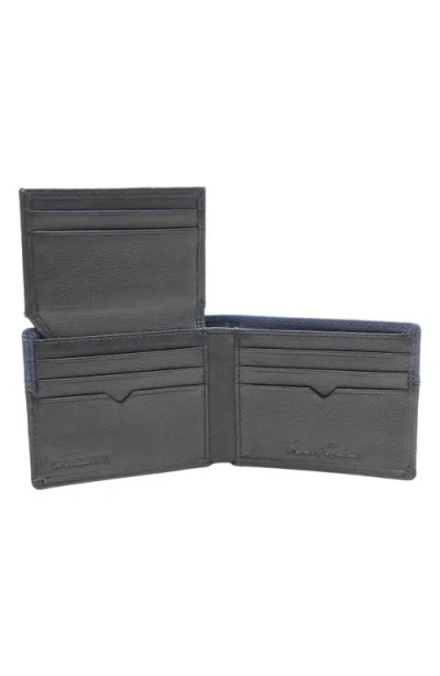 Robert Graham Two Tone Bifold Leather Wallet In Blue