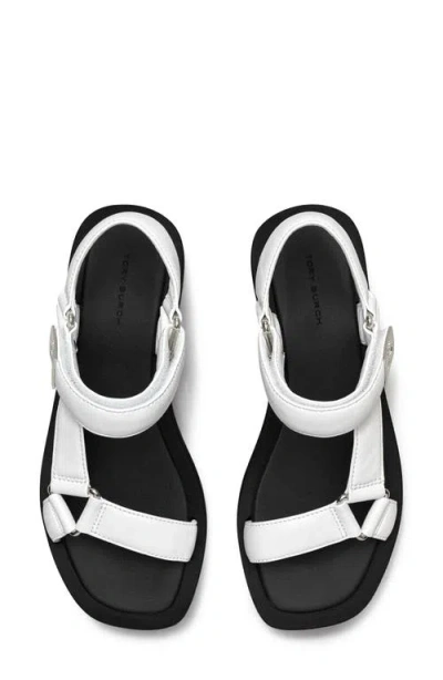 Tory Burch Mellow Metallic Leather Platform Sandals In Multi