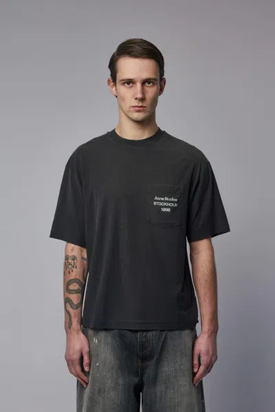 Acne Studios Crew Neck T-shirt In Black