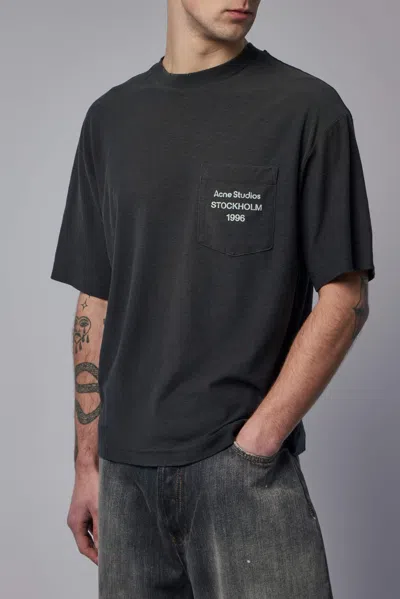 Acne Studios Crew Neck T-shirt In Black