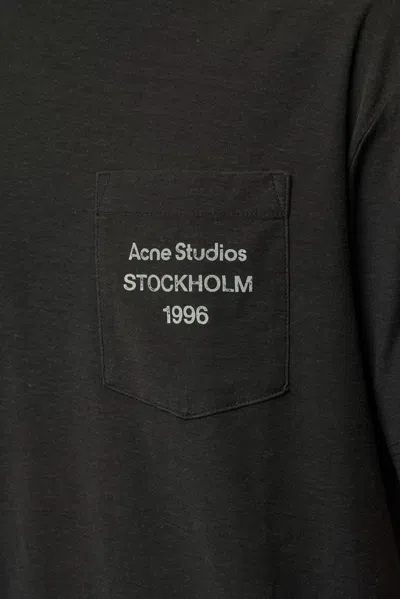 Acne Studios Crew Neck T-shirt In Black