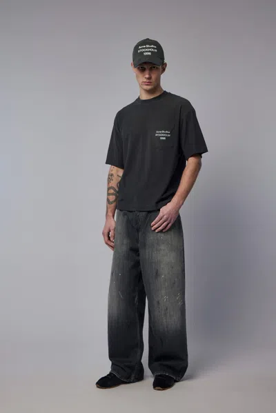 Acne Studios Crew Neck T-shirt In Black
