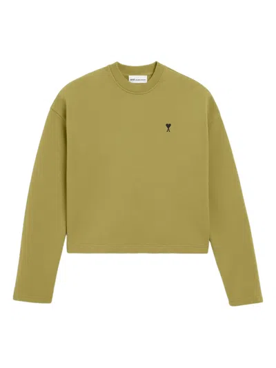 Ami Alexandre Mattiussi Ami Paris Ami Paris De Coeur Matcha Sweatshirt In Green
