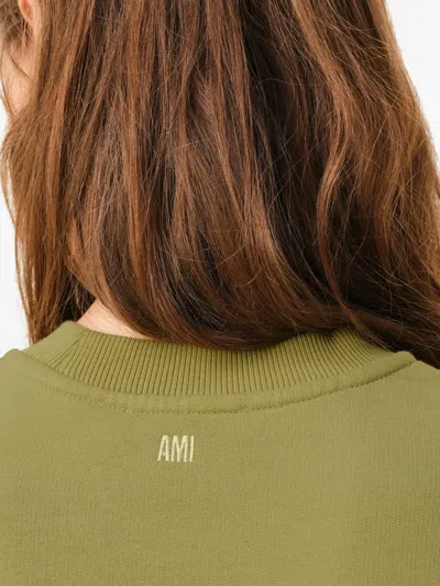 Ami Alexandre Mattiussi Ami Paris Ami Paris De Coeur Matcha Sweatshirt In Green