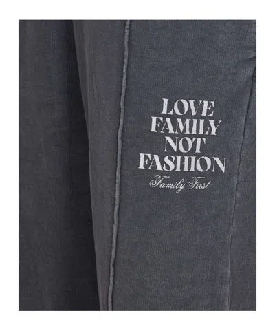Family First Elastic Drawstring Sweatpants In Black